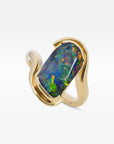 ‘Chartres’ 4.2ct Australian Boulder Opal Gold Ring Ring Jason Ree Design
