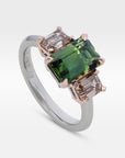 ‘Dryad’ 2.52ct Australian Green Sapphire & Arglye Diamond Ring Ring Jason Ree Design