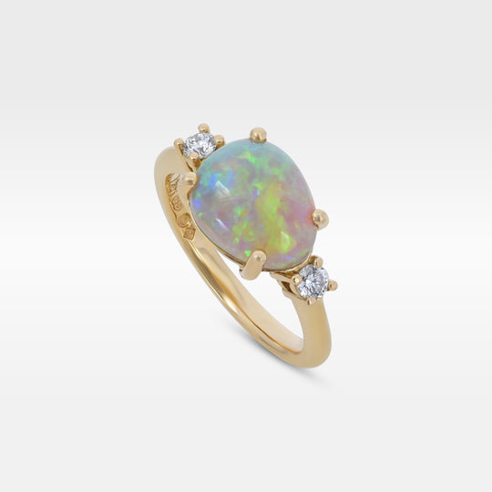 ‘Nimbus’ 1.98ct Crystal Opal & Diamond Gold Ring Ring Jason Ree Design