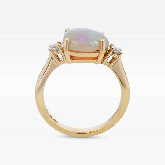 ‘Nimbus’ 1.98ct Crystal Opal & Diamond Gold Ring Ring Jason Ree Design