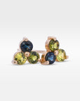 'Grain' Australian Sapphire Vivid Ombre Yellow Gold Earrings Earrings Jason Ree Design