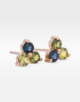 'Grain' Australian Sapphire Vivid Ombre Yellow Gold Earrings Earrings Jason Ree Design