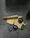 ‘Hibiscus’ 3.02cts Australian Boulder Opal & Pearl Yellow Gold Earrings Earrings Jason Ree Design