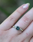 ‘Gumleaf Love Knot’ 1.01ct Australian Teal Sapphire Ring Ring Jason Ree Design
