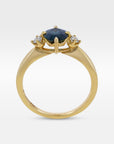 ‘Remy’ 1.23ct Blue Green Australian Sapphire & Diamond Ring Ring Jason Ree Design
