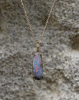 ‘Kosima’ 3.90ct Australian Boulder Opal & Diamond Yellow Gold Necklace Necklace Jason Ree Design