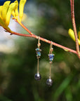 ‘Hibiscus’ 3.02cts Australian Boulder Opal & Pearl Yellow Gold Earrings Earrings Jason Ree Design