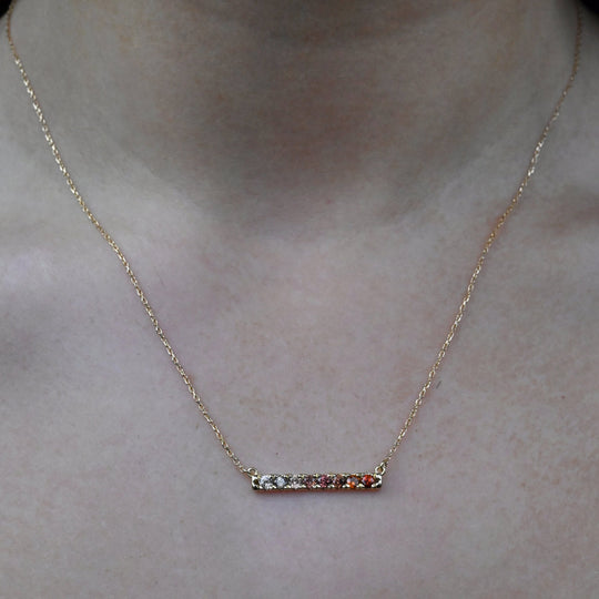 ‘Antoinette’ 0.86cts Natural Peach Zircon Yellow Gold Necklace Necklace Jason Ree Design