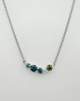 'Seafoam' Australin Sapphire & Diamond White Gold Necklace Jason Ree Design