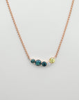 'Seafoam' Australian Sapphire & Diamond Rose Gold Necklace Necklace Jason Ree Design