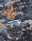 'Storm Swell' Australian Green Sapphire & Diamond Platinum Ring Ring Jason Ree Design