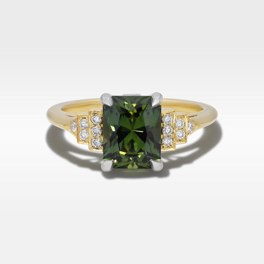‘Lillian’ 1.97ct Australian Green Sapphire & Diamond Ring Ring Jason Ree Design