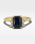 ‘Zoe’ 1.72ct Teal Radiant-Cut Australian Sapphire Ring Ring Jason Ree Design
