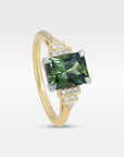 ‘Lillian’ 1.97ct Australian Green Sapphire & Diamond Ring Ring Jason Ree Design