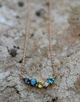 'Seafoam' Australian Sapphire & Diamond Yellow Gold Necklace Necklace Jason Ree Design