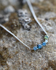 'Seafoam' Australin Sapphire & Diamond White Gold Necklace Jason Ree Design