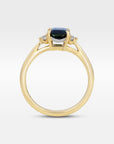 ‘Zoe’ 1.72ct Teal Radiant-Cut Australian Sapphire Ring Ring Jason Ree Design