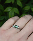 'Mini Spatter' Australian Green Sapphire Platinum Ring Ring Jason Ree Design