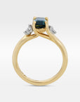 ‘Lily’ 1.51ct Green Australian Emerald-cut Sapphire & Diamond Ring Ring Jason Ree Design