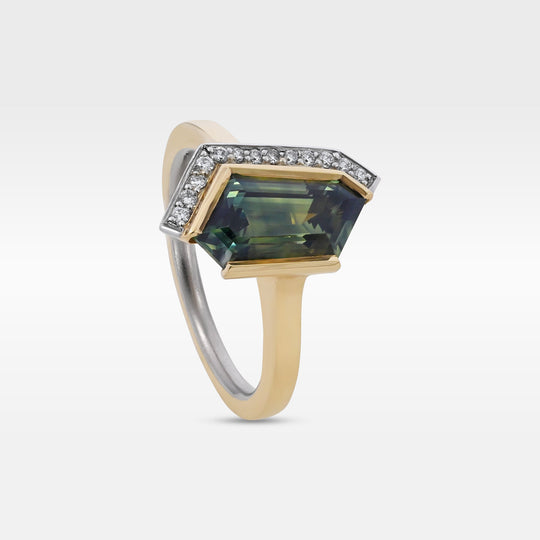 "Infinity Edge" Australian Freeform Sapphire Ring Ring JasonRee