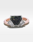 "Monaco" 1.99ct Australian Sapphire and Baguette Diamond Fan Ring Ring JasonRee