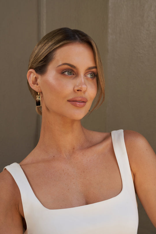 ‘Crevasse’ Yellow Gold Ombré Smokey Quartz Earrings Earrings Jason Ree Design