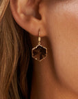 ‘Mesa’ Smokey Quartz Yellow Gold Earrings Earrings Jason Ree Design