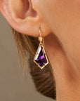 ‘Summit’ Amethyst Yellow Gold Earrings Earrings Jason Ree Design