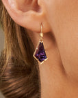 ‘Summit’ Amethyst Yellow Gold Earrings Earrings Jason Ree Design