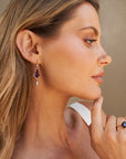 ‘Summit’ Amethyst & Silver Pearl White Gold Earrings Earrings Jason Ree Design