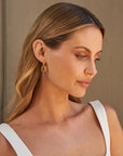 ‘Peak’ Citrine & Bronze Pearl Yellow Gold Earrings