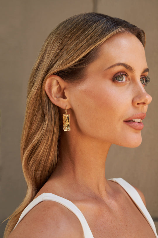 ‘Crevasse’ Yellow Gold Citrine Earrings Earrings Jason Ree Design