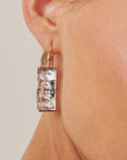 ‘Chasm’ Tourmalinated Quartz Rose Gold Earrings Earrings Jason Ree Design