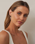 ‘Summit’ Rose Quartz & Pink Pearl Drop White Gold Earrings Earrings Jason Ree Design