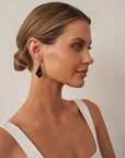 ‘Abyss’ Smokey Quartz & Diamond White Gold Earrings Earrings Jason Ree Design
