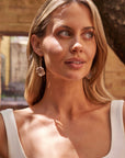 ‘Geode’ Rutilated Champagne Quartz & Diamond Drop Rose Gold Earrings