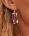 ‘Crevasse’ Yellow Gold Amethyst Earrings Earrings Jason Ree Design