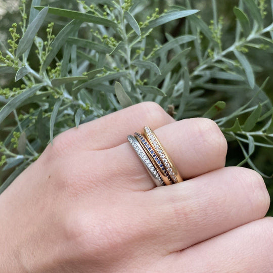 "Mobius" Diamond and White Gold Ring Jason Ree Design