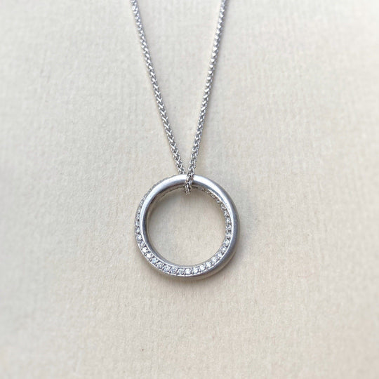 ''Mobius'' Diamond & White Gold Pendant Pendant Jason Ree Design