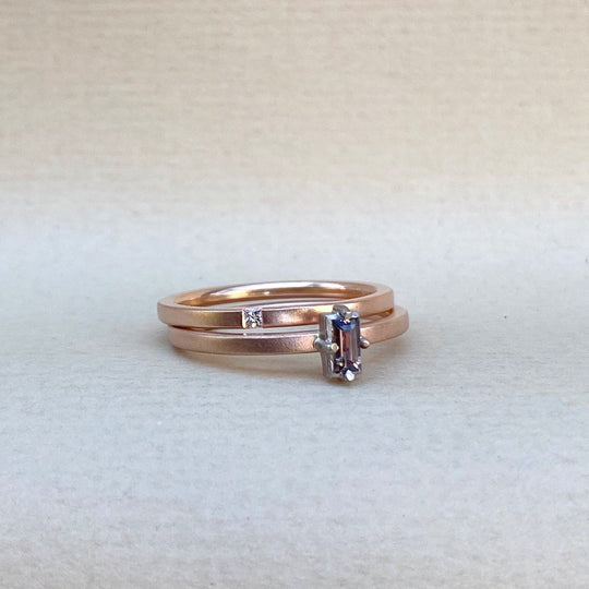 "Mosaic" Purple Grey Sapphire Stacking Ring Ring JasonRee