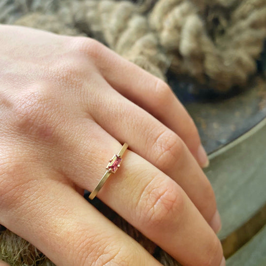 "Mosaic" Orange Sapphire Stacking Ring Ring JasonRee
