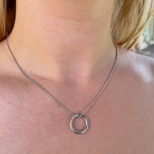 ''Mobius'' Diamond & White Gold Pendant Pendant Jason Ree Design