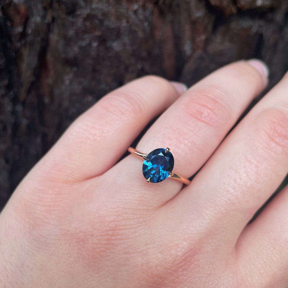 ‘Tempest’ 1.99ct Australian blue sapphire rose gold ring Ring Jason Ree Design
