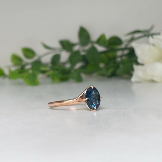 ‘Tempest’ 1.99ct Australian blue sapphire rose gold ring Ring Jason Ree Design