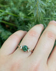 ‘HighWire Trilogy’ 1.33ct Australian Green sapphire & Argyle diamond ring Ring Jason Ree Design