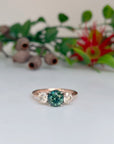 ‘HighWire Trilogy’ 1.33ct Australian Green sapphire & Argyle diamond ring Ring Jason Ree Design