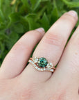 ‘HighWire Trilogy’ 1.33ct Australian Green sapphire & Argyle diamond ring Ring Jason Ree Design