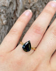 ‘HighWire Tear-drop’ 3.52ct pear-cut Australian dark blue sapphire ring Ring Jason Ree Design
