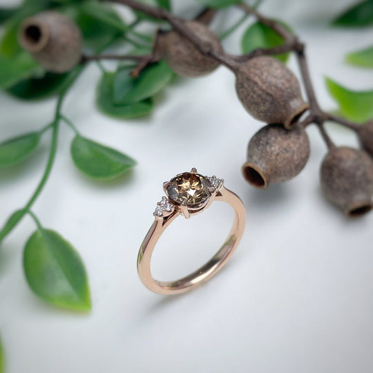 ‘MiMi’ 1.13ct Australian Round Brilliant-cut Diamond Rose Gold Ring Ring Jason Ree Design