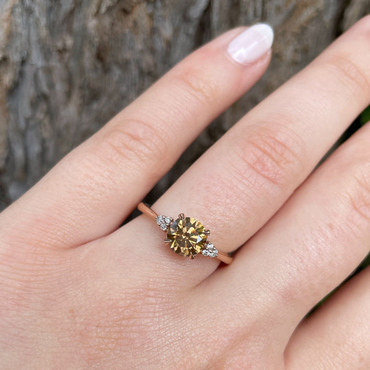 ‘MiMi’ 1.13ct Australian Round Brilliant-cut Diamond Rose Gold Ring Ring Jason Ree Design